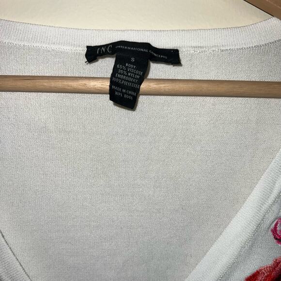 Women's Embroidered Floral Cardigan Size Small by INC International Concepts - Picture 5 of 5